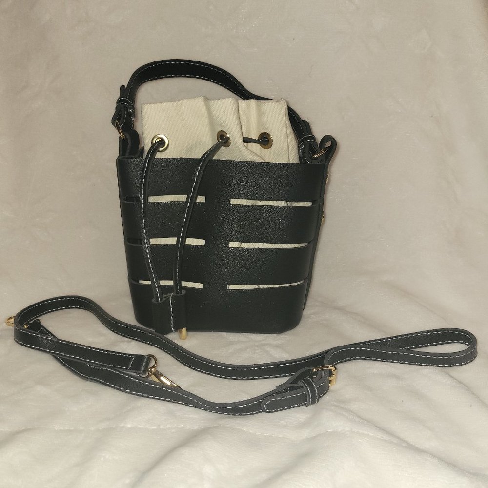 Black Mini Bucket Bag